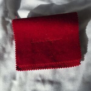 💚5/$20💚Salvatore Ferragamo Crimson Velvet Jewelry Pouch